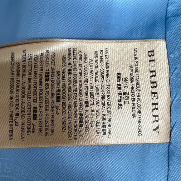 New! Burberry Sky Blue Trench Coat 🧥 - Picture 14 of 16